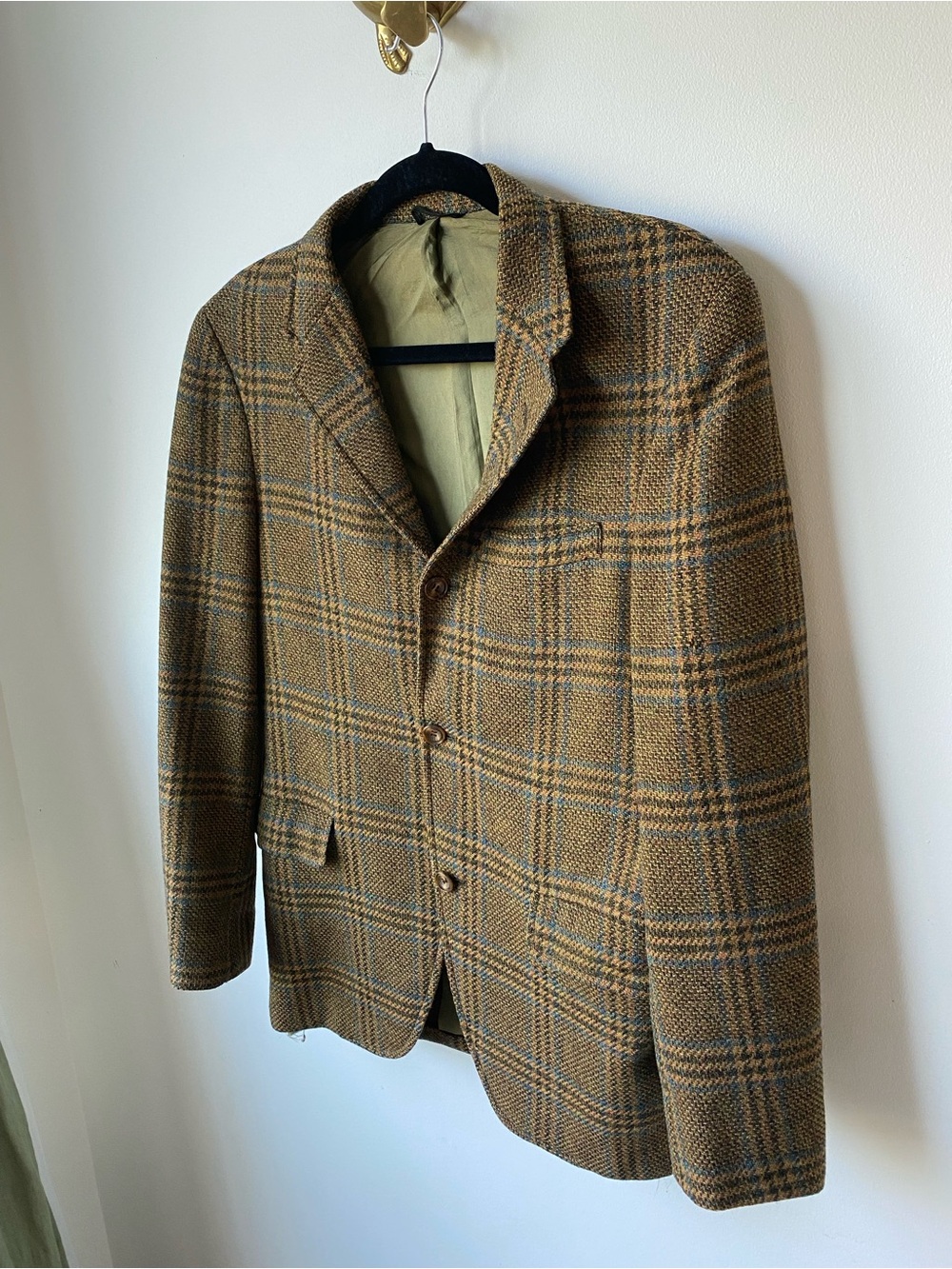 Vintage • Plaid Wool Blazer Sz S/M - Picture 4 of 5